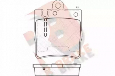 R BRAKE rb1312202 -  Комплект тормозных колодок, дисковый тормоз
